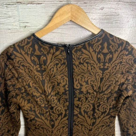 Vince Camuto brown black long sleeve dress size 2 sweater - Picture 5 of 7